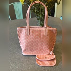Stylish Pink Tote with Pouch